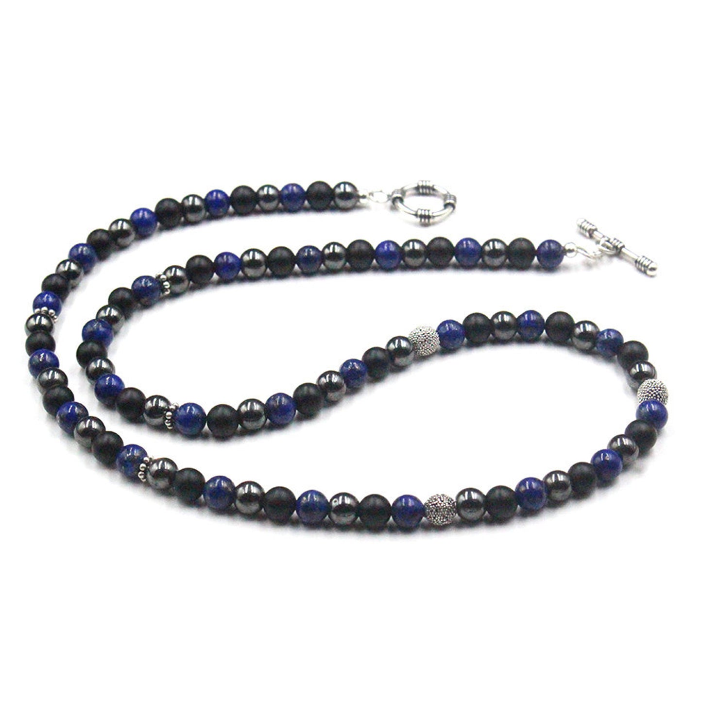 Lapis Lazuli, Hematite, and Matte Black Onyx