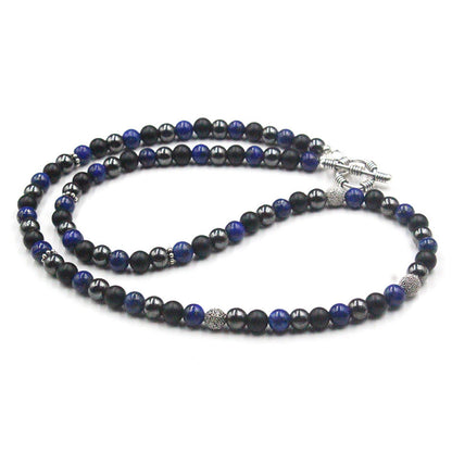 Lapis Lazuli, Hematite, and Matte Black Onyx