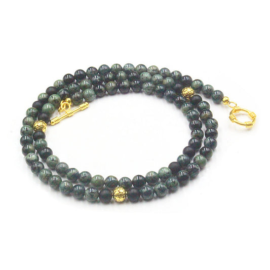 Jade and 22K Gold Vermeil