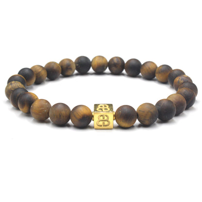 Matte Tiger Eye and Gold