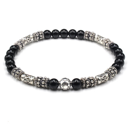 Schwarzer Onyx und Sterling Silber