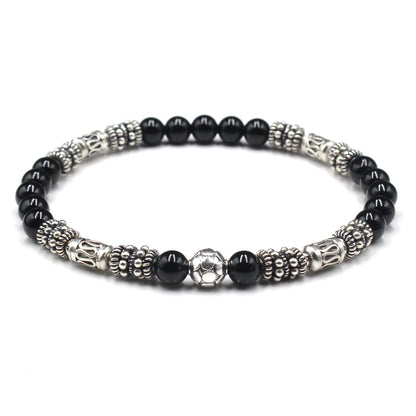 Schwarzer Onyx und Sterling Silber