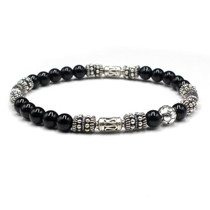 Schwarzer Onyx und Sterling Silber