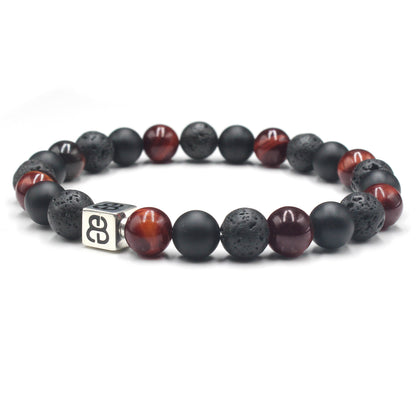 Onyx, Lava und rotes Tigerauge