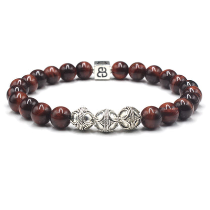 Red Tigers Eye and Silver