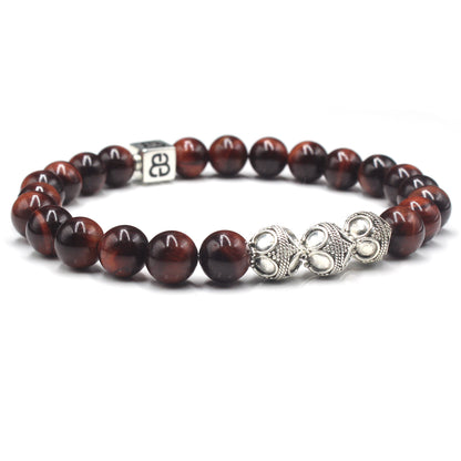 Red Tigers Eye and Silver