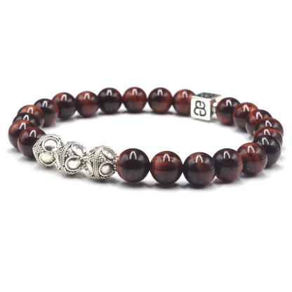 Red Tigers Eye and Silver