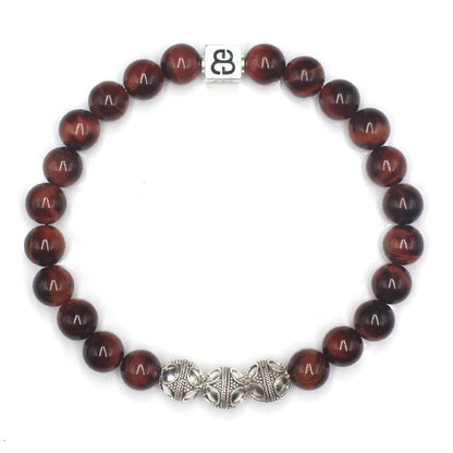 Red Tigers Eye and Silver