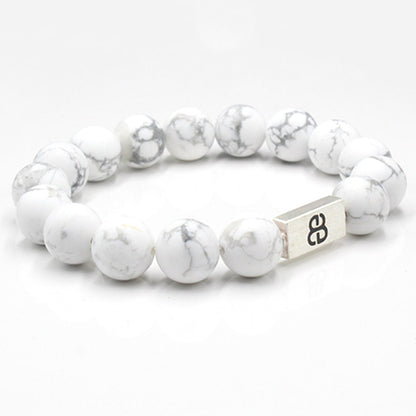 White Howlite and Silver