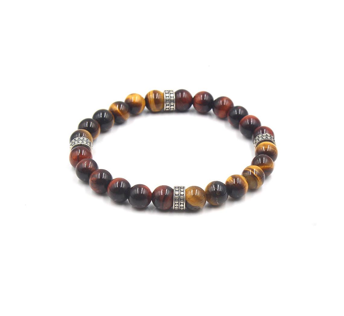 Mixed tigers eye and Sterling silver
