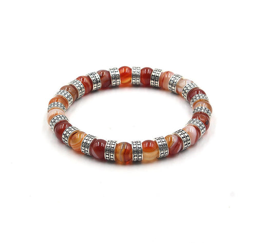 Carnelian Bracelet and Sterling Silver