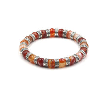 Load image into Gallery viewer, Carnelian Bracelet and Sterling Silver