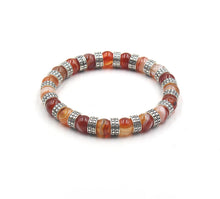 Load image into Gallery viewer, Carnelian Bracelet and Sterling Silver