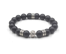 Load image into Gallery viewer, Matte Black Onyx and Silver