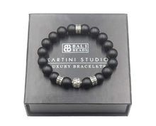 Load image into Gallery viewer, Matte Black Onyx and Silver