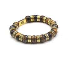 Load image into Gallery viewer, Tiger&#39;s Eye and 22 Karat Gold