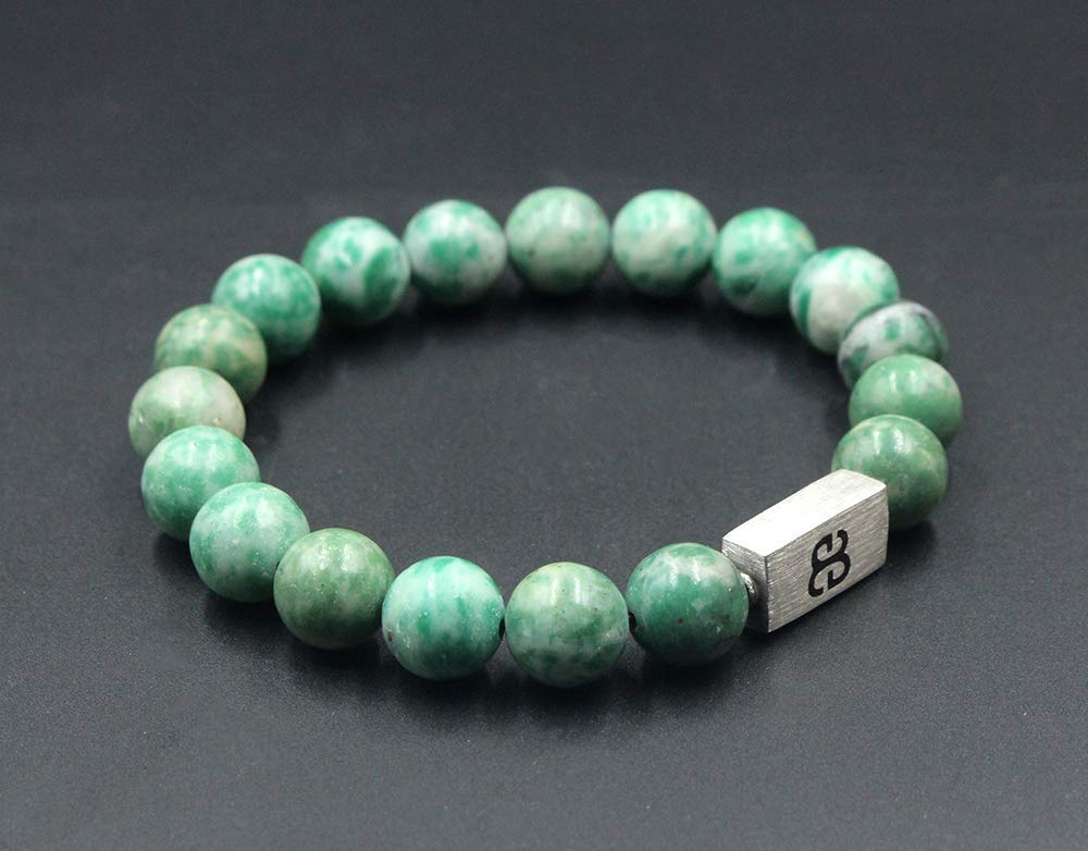 Buy 9Dzine Green Jade Bracelet 8mm Natural 24 Beads Round BraceletStone  Bracelet for Men  Women Green at Amazonin