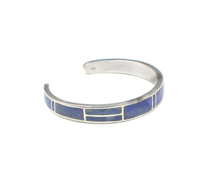 Sodalite Stone and  Sterling Silver Cuff