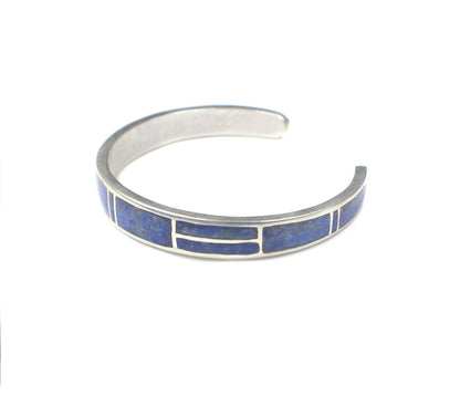 Sodalite Stone and  Sterling Silver Cuff