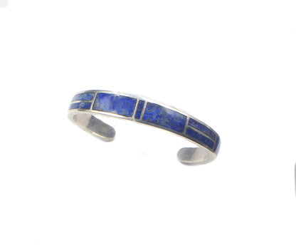 Sodalite Stone and  Sterling Silver Cuff