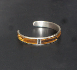 Tiger's Eye and Sterling Silver Cuff