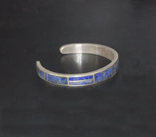 Load image into Gallery viewer, Sodalite Stone and  Sterling Silver Cuff