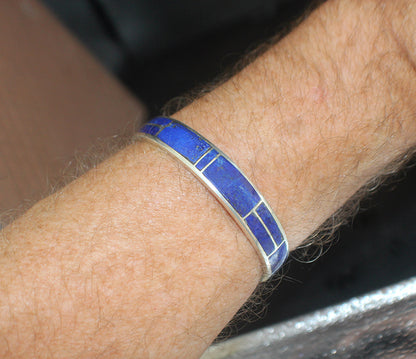 Lapis Lazuli and Sterling Silver Cuff