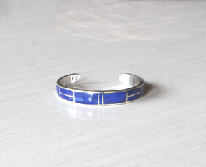 Lapis Lazuli and Sterling Silver Cuff