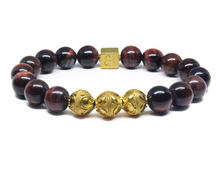 Load image into Gallery viewer, Red Tiger&#39;d Eye and Gold