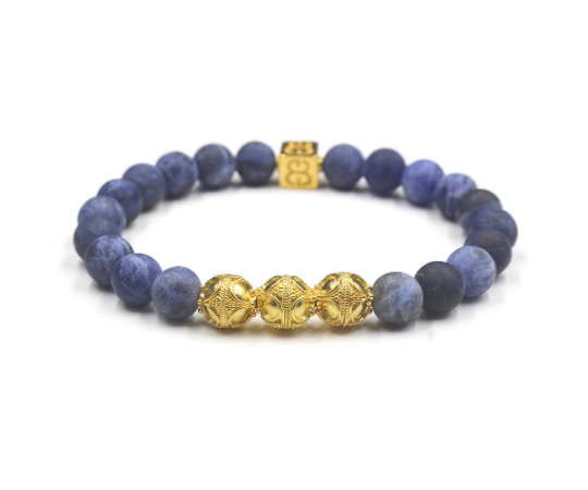 Matte Sodalite and Gold