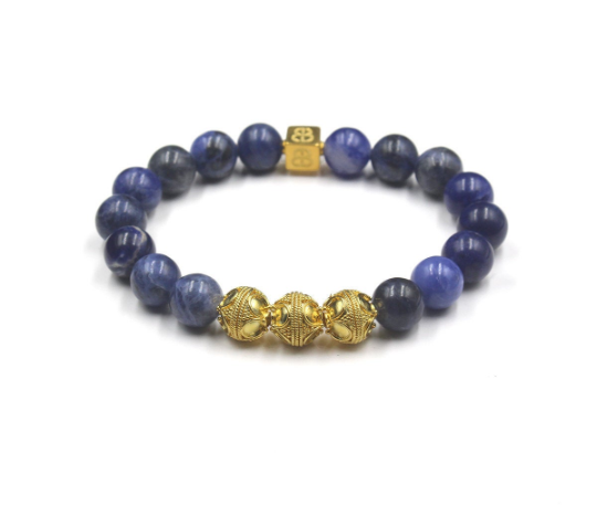 Sodalite Stone and Gold