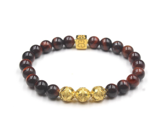 Red Tigers Eye and Gold