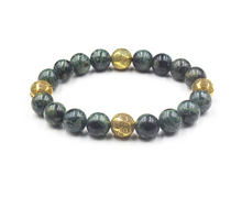 Load image into Gallery viewer, Dark Green Jade and Gold