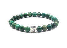 Load image into Gallery viewer, African Jade Verdite Bracelet and Sterling Silver
