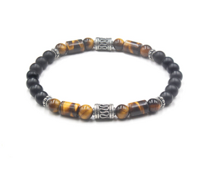 Tiger's Eye, Black Onyx and Sterling Silver