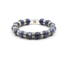 Load image into Gallery viewer, Sodalite Bracelet and Silver Bracelet