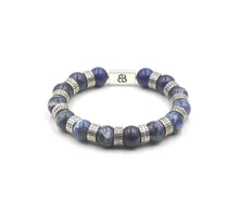 Load image into Gallery viewer, Sodalite Bracelet and Silver Bracelet