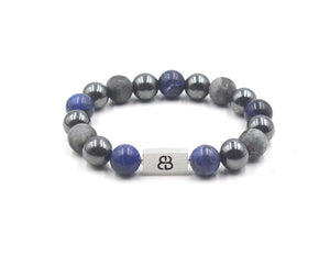 Hematite, Labradorite, and Sodalite Bracelet