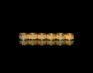 Lot of Six 6mm 22K Gold Vermeil Beads