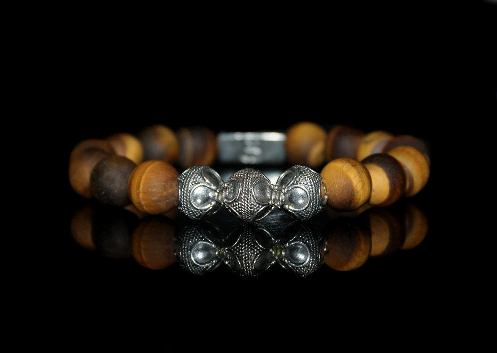 Matte Tiger's Eye and Sterling Silver