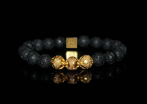 Lava Stone and Gold Vermeil