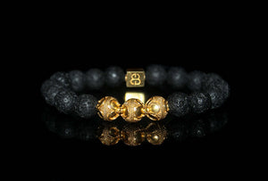 Lava Stone and Gold Vermeil