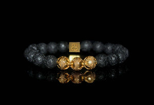 Lava Stone and Gold Vermeil