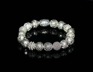 Sterling Silver Bali Beads Bracelet, Bead Bracelet Woman, Ladies bracelet, Beaded Bracelet, Silver Beads Bracelet, Silver Bracelet