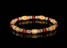 Load image into Gallery viewer, Gold Vermeil, Sterling Silver, and Red Carnelian Bracelet, Woman&#39;s Bracelet, Bead Bracele Woman, Bracelet for Women, Women&#39;s Bracelets