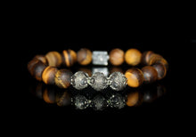 Load image into Gallery viewer, Matte Tiger&#39;s Eye and Silver