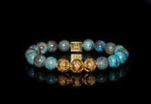 Load image into Gallery viewer, Blue Jasper and Gold Vermeil