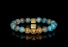 Load image into Gallery viewer, Blue Jasper and Gold Vermeil