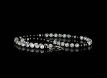 Load image into Gallery viewer, Grey Jasper, Matte Black Onyx and Sterling Silver