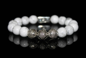 White Howlite and Silver